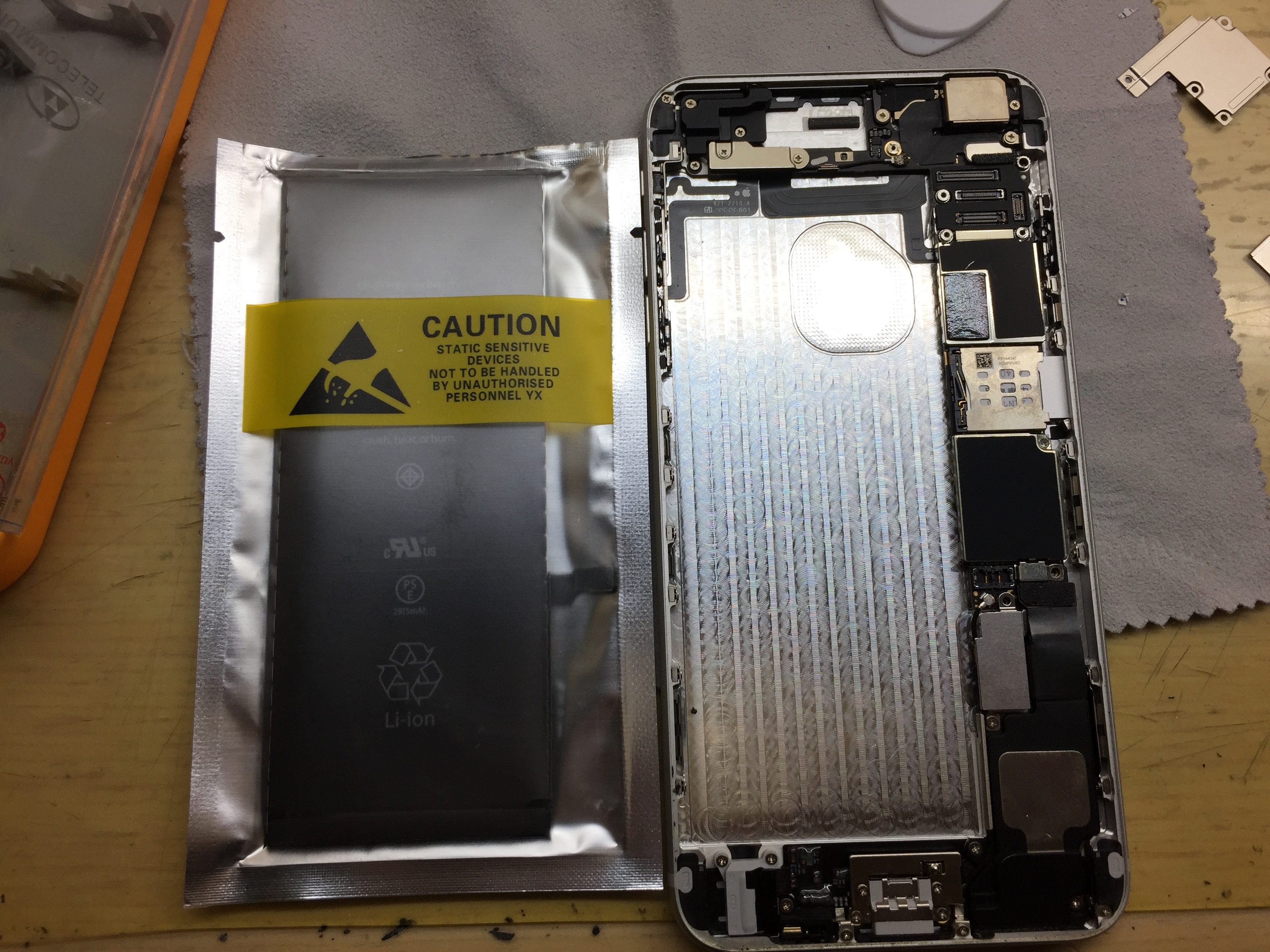 準備換上新電池